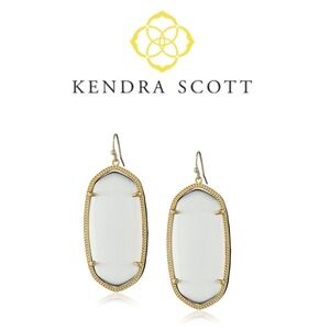 Kendra Scott Elle Gold Clear Drop Earrings